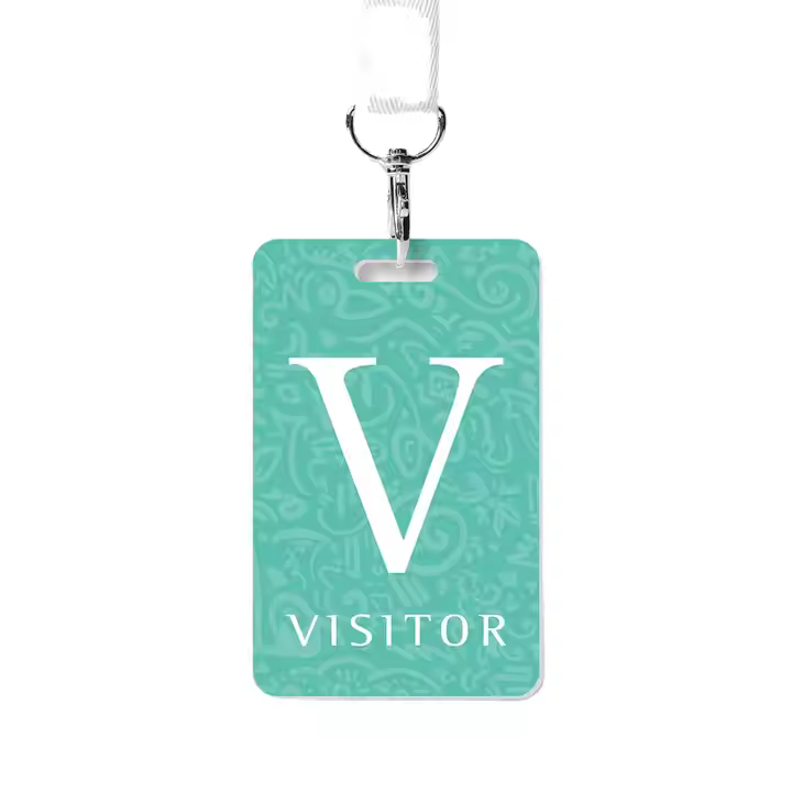 standard size visitor pvc card no chip customer visiting access control management business card exh
