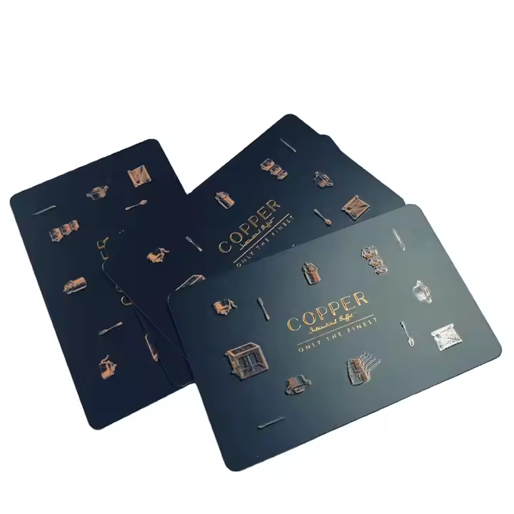 RFID black Ironing gold silver blank id credit PVC card smart business thank you vip greeting guest