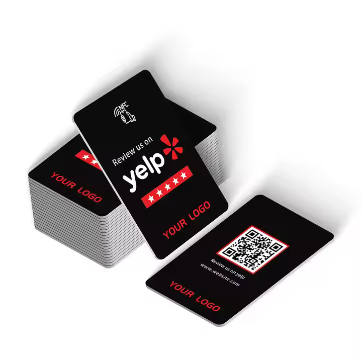 google review tap card tiktok ins facebook pvc stand table sticker restaurant shop by TapFive Instan