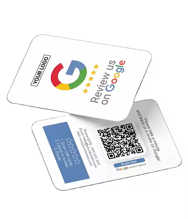 NFC Google Review pvc card NFC PVC Tag NTAG213 NTAG215 NTAG216 digital business Smart Tap NFC & QR R
