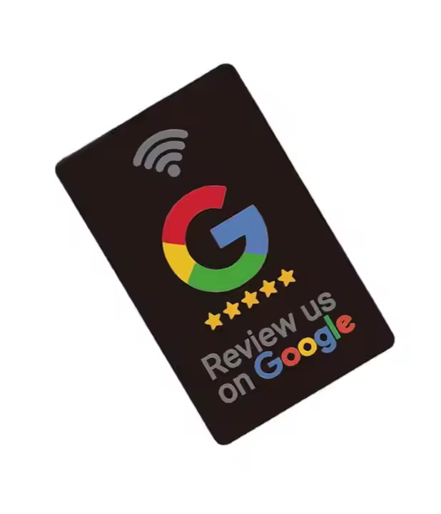 NFC Google Review pvc card NFC PVC custom Tag NTAG213 NTAG215 NTAG216 media card menu stand