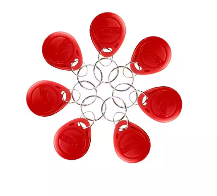 custom125khz Frequency RFID Key fob BLANK tag With plastic ABS smart Keychain hotel door access elev