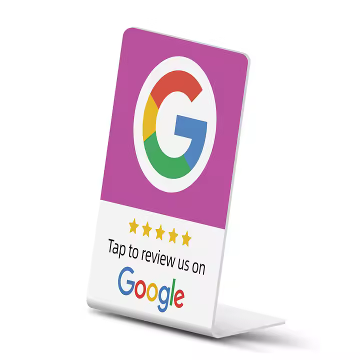 NFC Google Review pvc tap stand card gather review NTAG213NTAG215NTAG216 Reusable Smart Tap NFC & QR